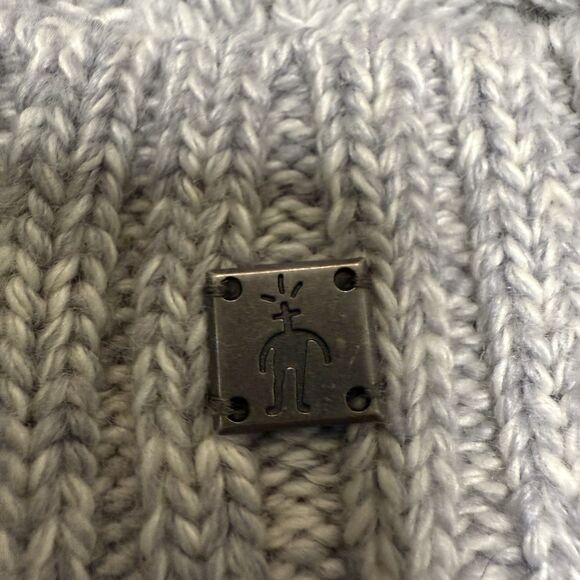 Smartwool Merino Wool Ski Town Hat Pom Pom Gray - Picture 3 of 4